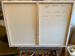 “Alpine valley” Original impressionistic landscape. Framed. Oil painting.