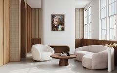 "Antique games.. A look through time 1" Original conceptual  portrait. Vertical