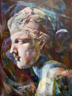 "Juegos antiguos Una mirada a través del tiempo 1" Original conceptual  retrato. Vertical