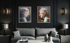 "Antike Spiele. Ein Blick durch die Zeit 2" Original konzeptionell  Porträt. Vertikal