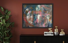 "Giochi antichi. Riflessi". Concettuale originale pittura .