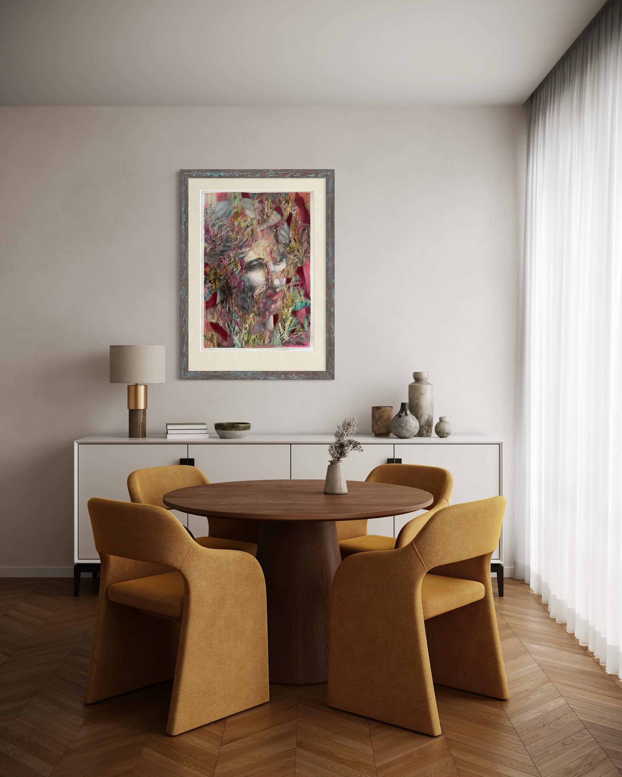 “Antique history 2” Original contemporary painting . Large , vertical. For Sale 5