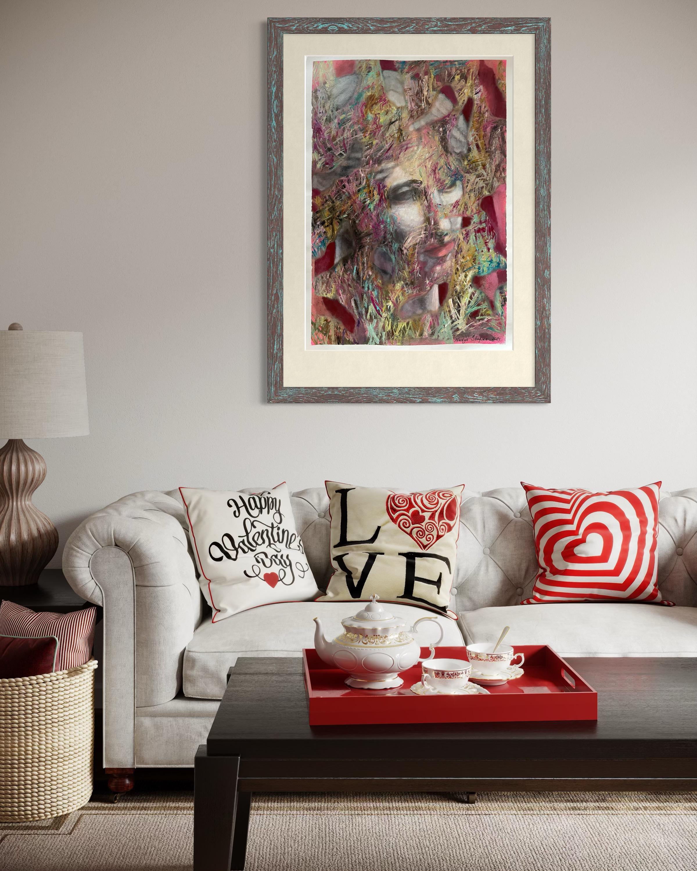 “Antique history 2” Original contemporary painting . Large , vertical. For Sale 10