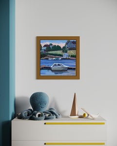 "At sunset" Original impressionistic landscape. Plain air. Small oil painting