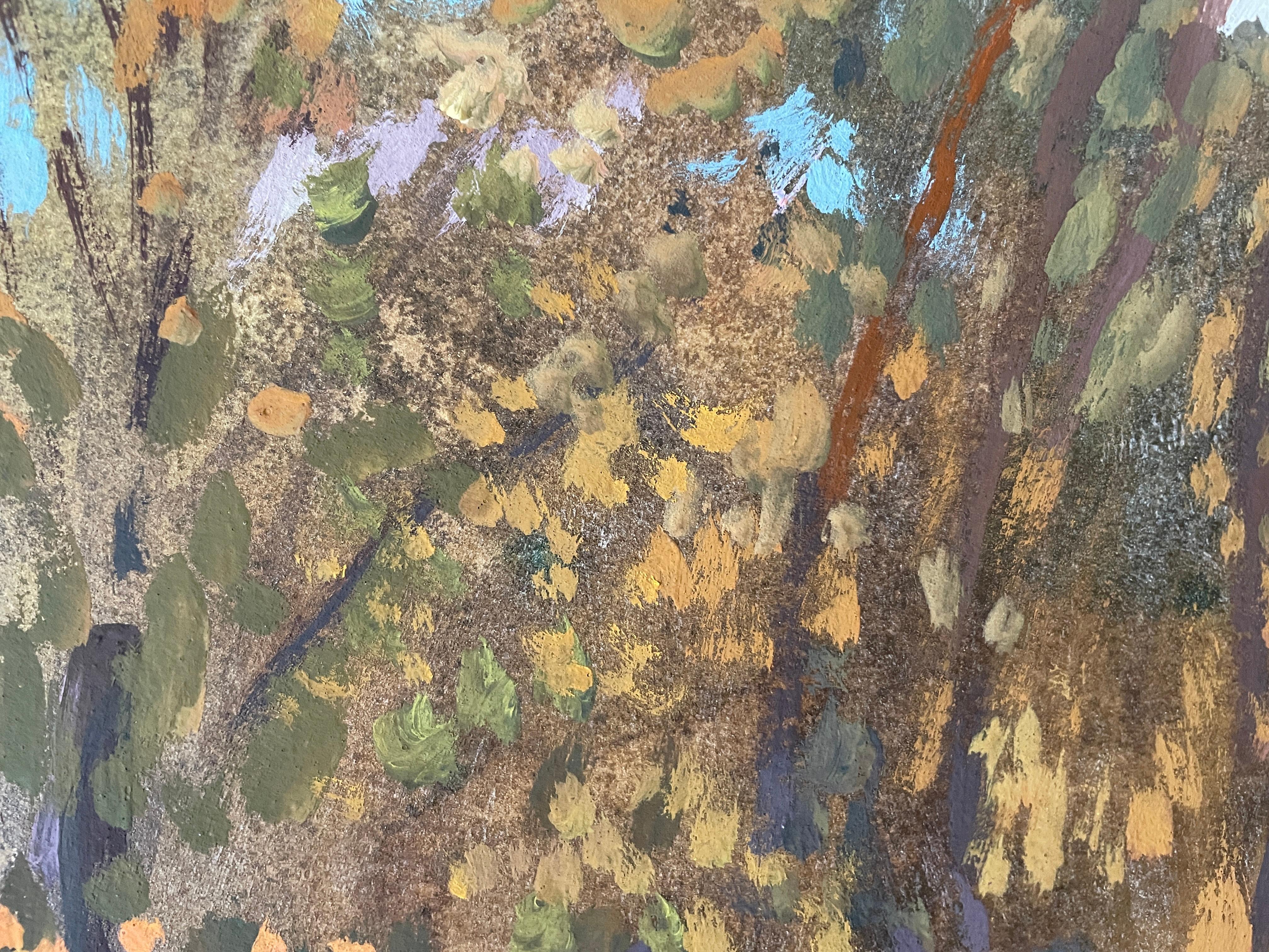 “Autumn park” Original landscape painting. Middle size , horizontal . For Sale 2