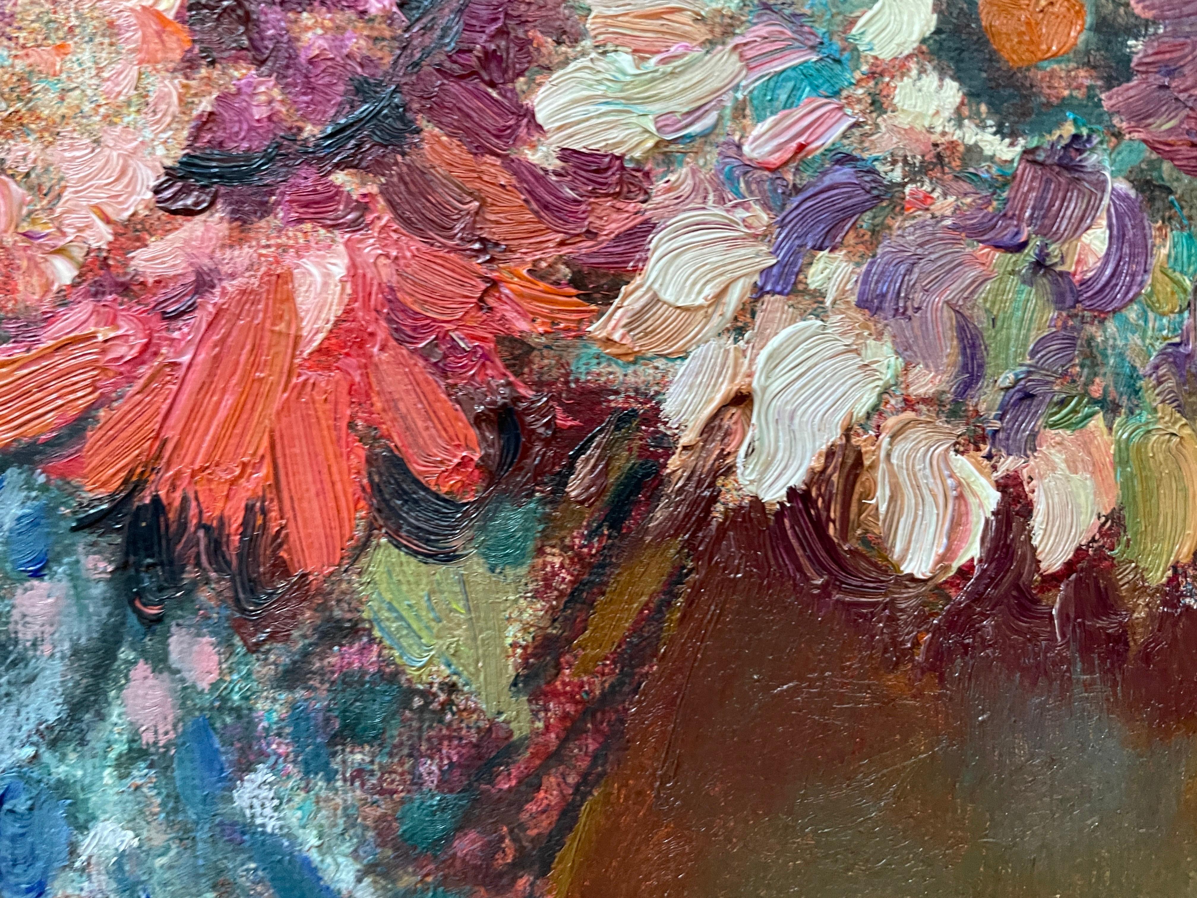 Un bouquet bizzarro - Painting Fauvismo di Nadezda Stupina