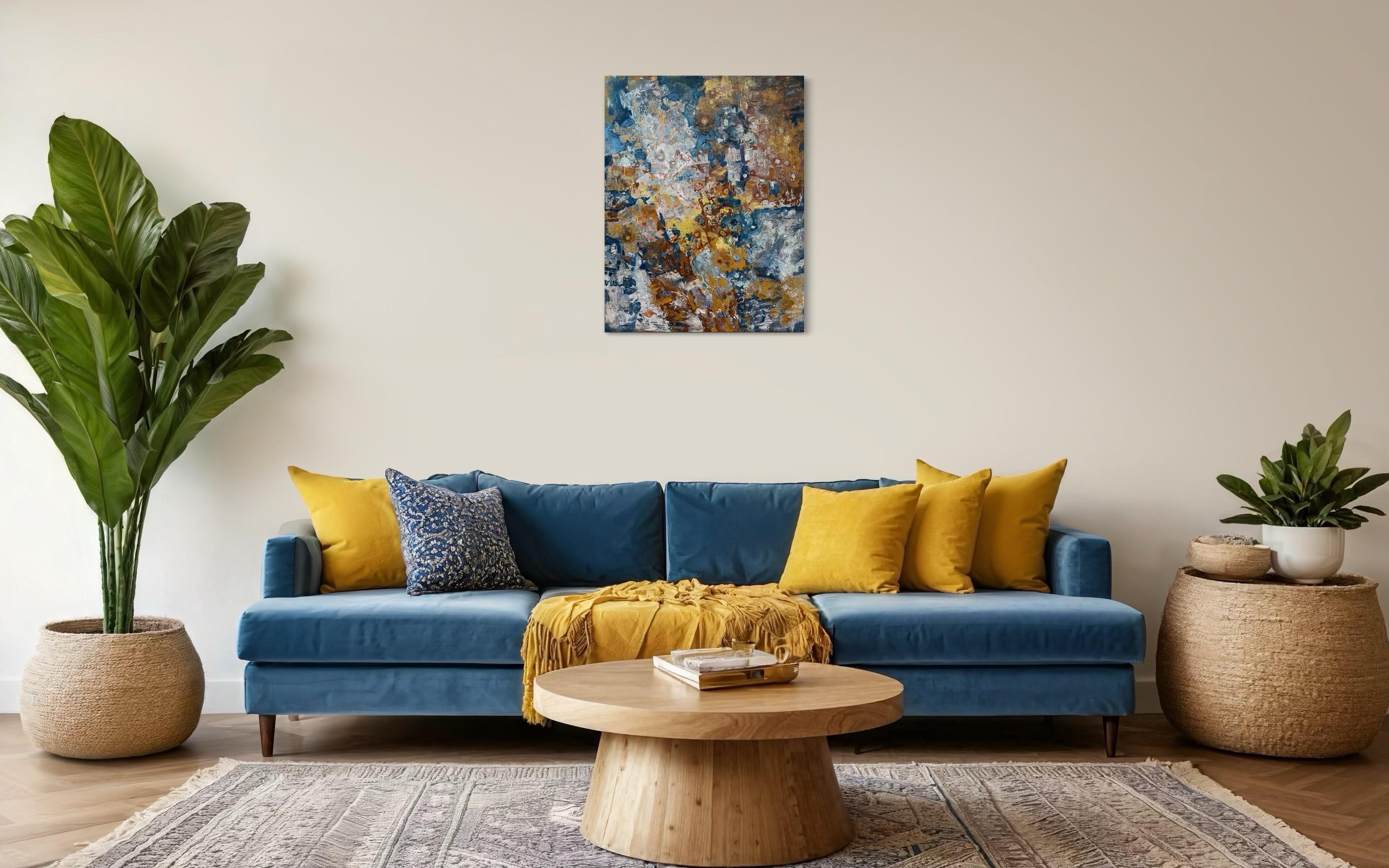 Blu astratto - Painting di Nadezda Stupina