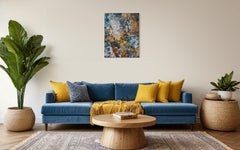 "Blue abstract ".Original oil painting .Abstract expressionist works