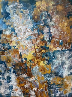 "Blue abstract ".Original oil painting .Abstract expressionist works