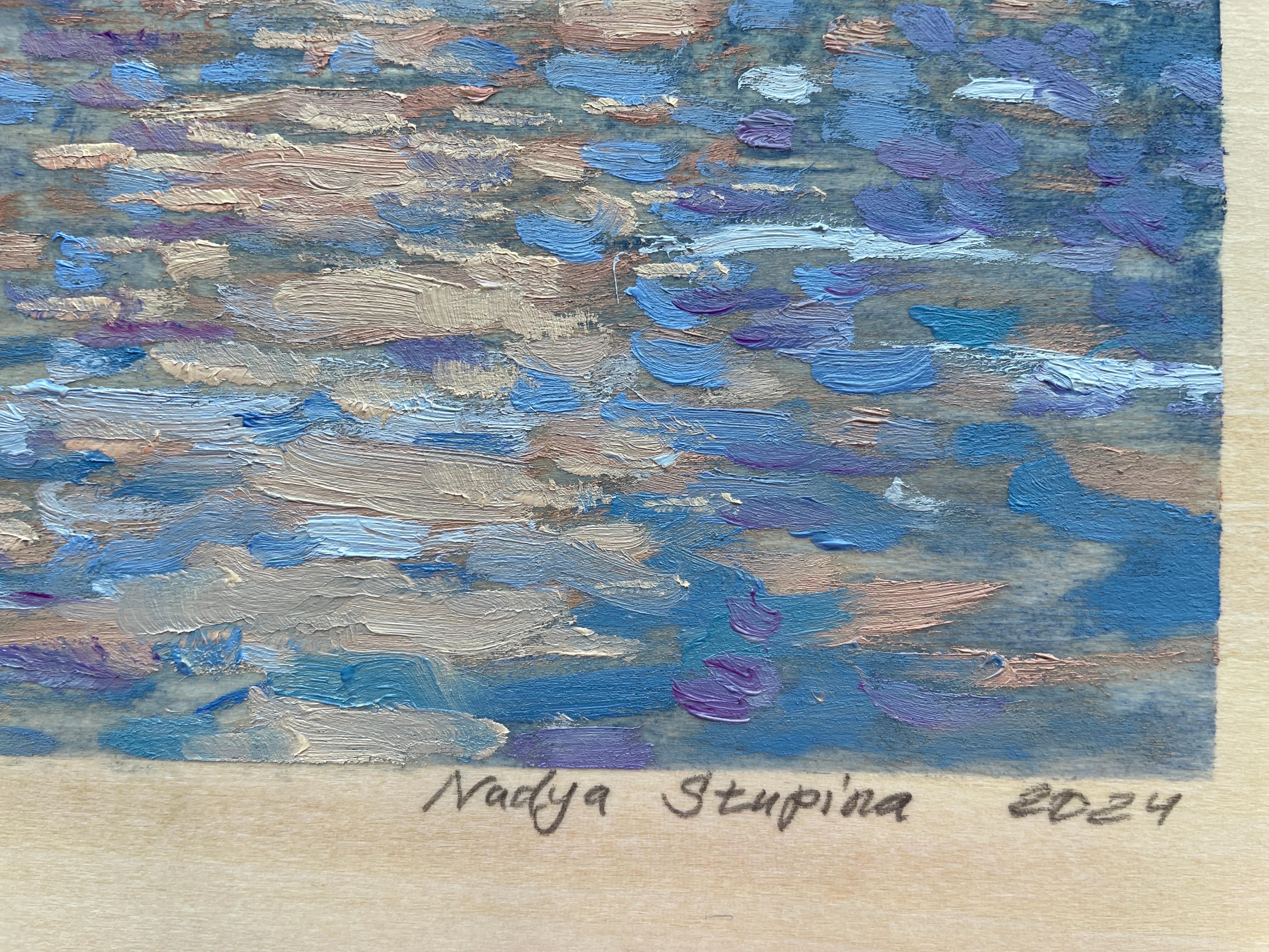Blaue Wolke – Painting von Nadezda Stupina