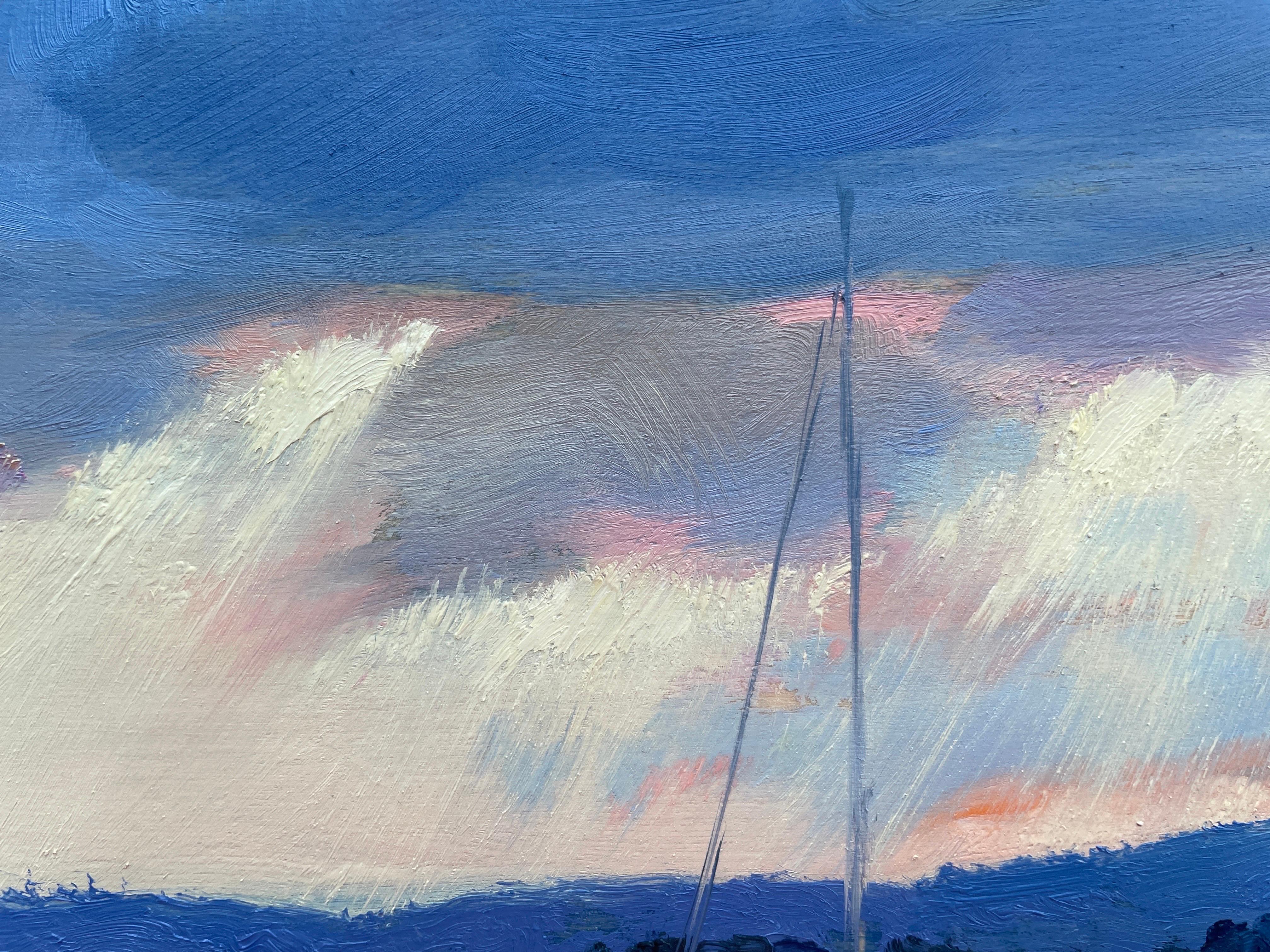 Blaue Wolke (Post-Impressionismus), Painting, von Nadezda Stupina