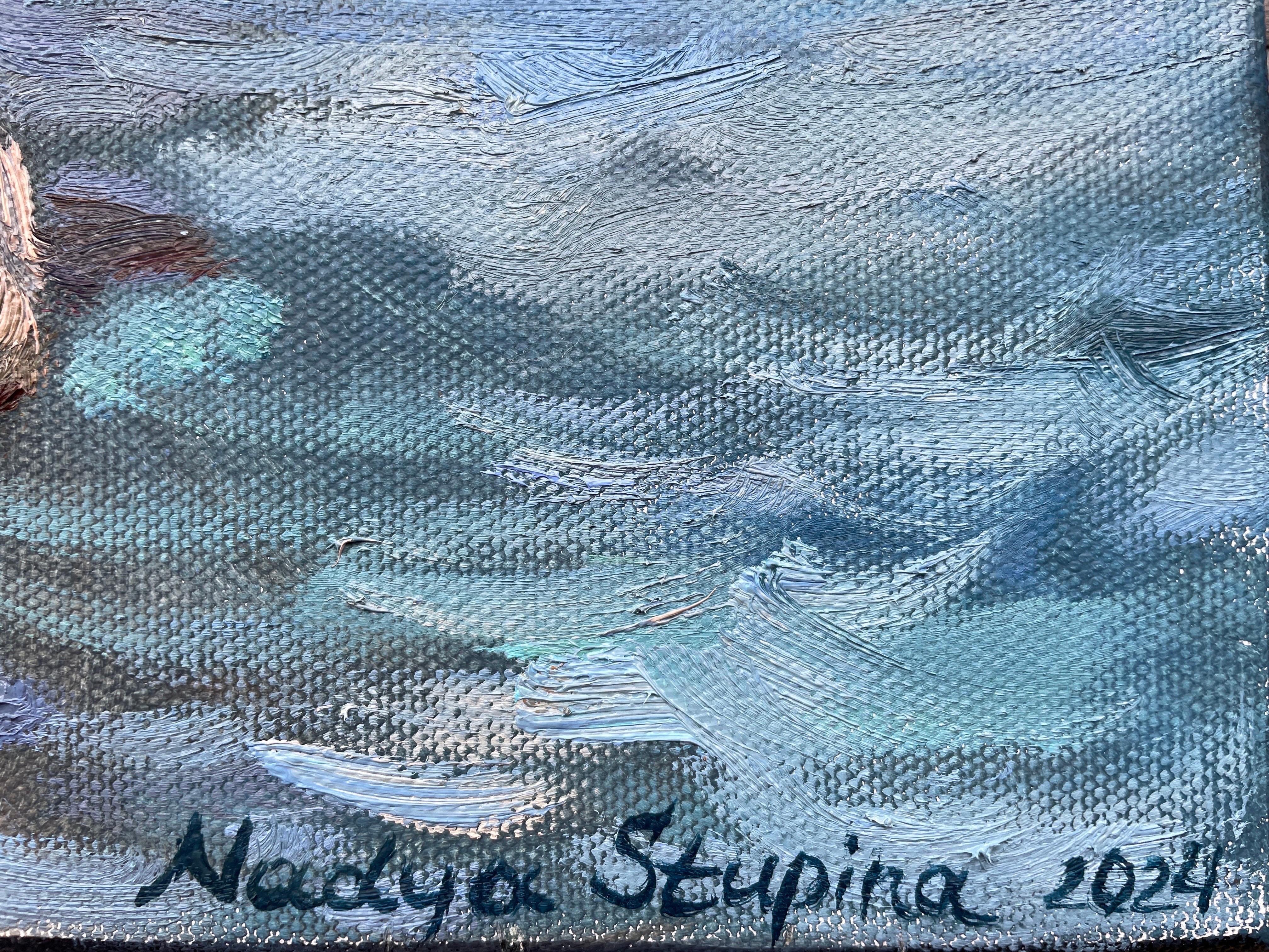 Bootshäuser (Impressionismus), Painting, von Nadezda Stupina