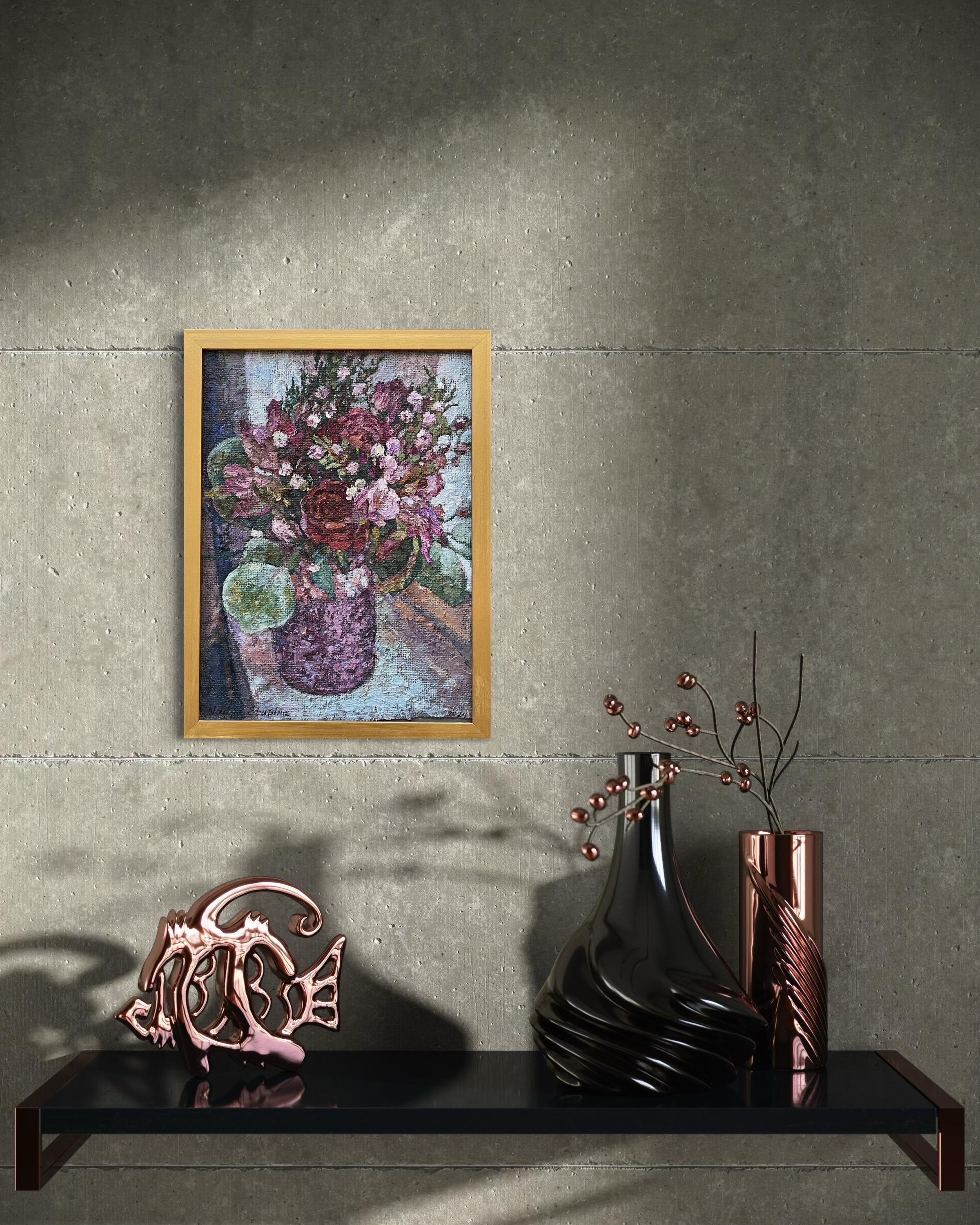 Ramo junto a la ventana - Painting Neoexpresionista de Nadezda Stupina