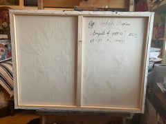 "Mohnblumenstrauß" Original impressionistische Blumenmalerei . Ölpastell