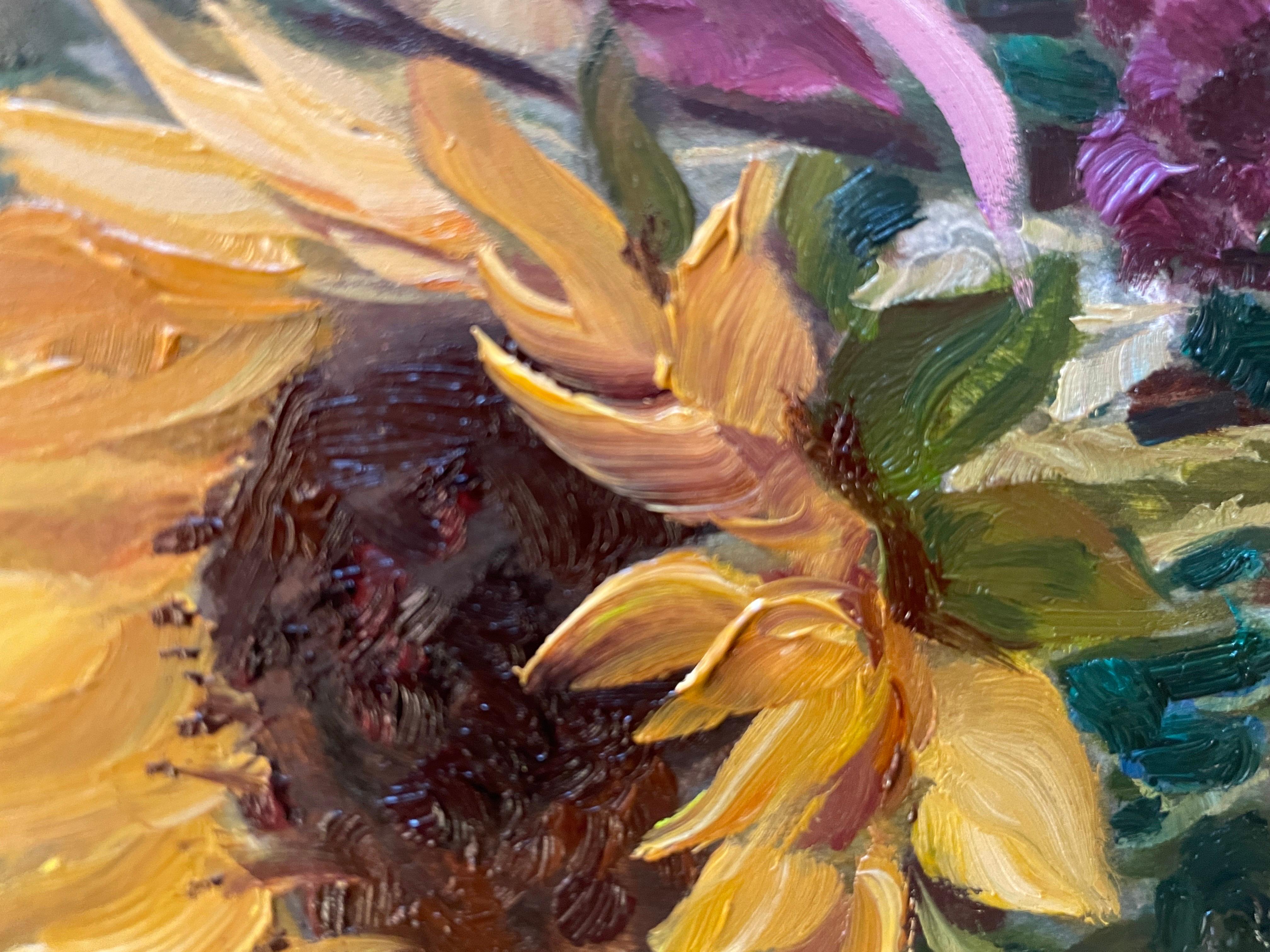 Blumenstrauß mit Sonnenblume im Angebot 3