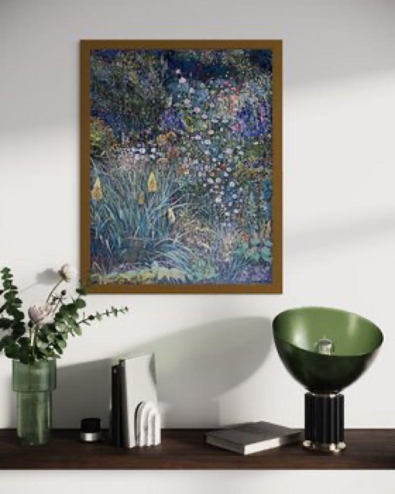 In diesem Werk habe ich mit ganzer Seele die Lebendigkeit des Wandteppichs der Natur eingefangen. Mit Öl und Ölpastell habe ich die Technik der bildenden Kunst mit einem impressionistischen Touch kombiniert, um die üppige, dynamische Textur der