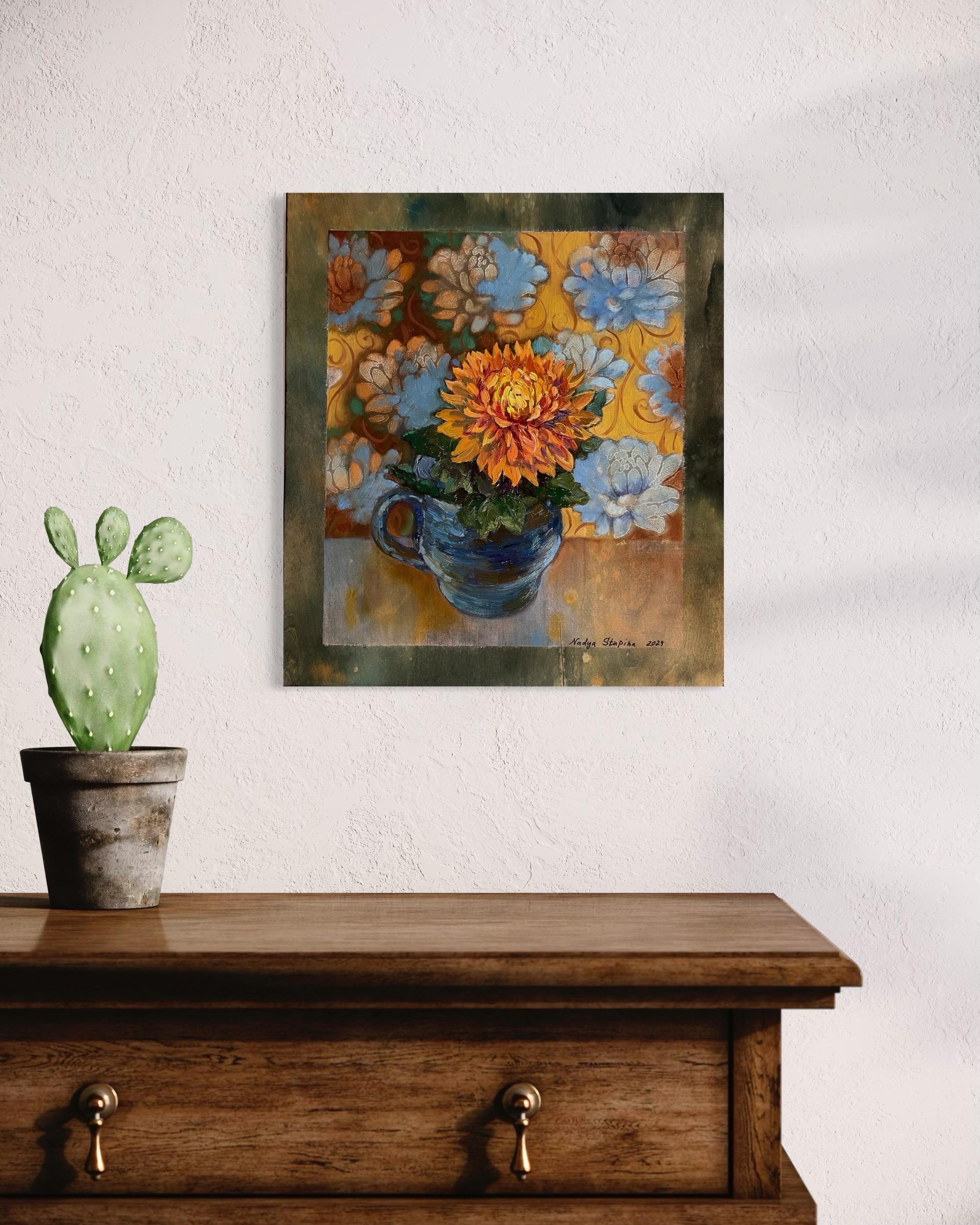 Chrysanthemum - Painting by Nadezda Stupina