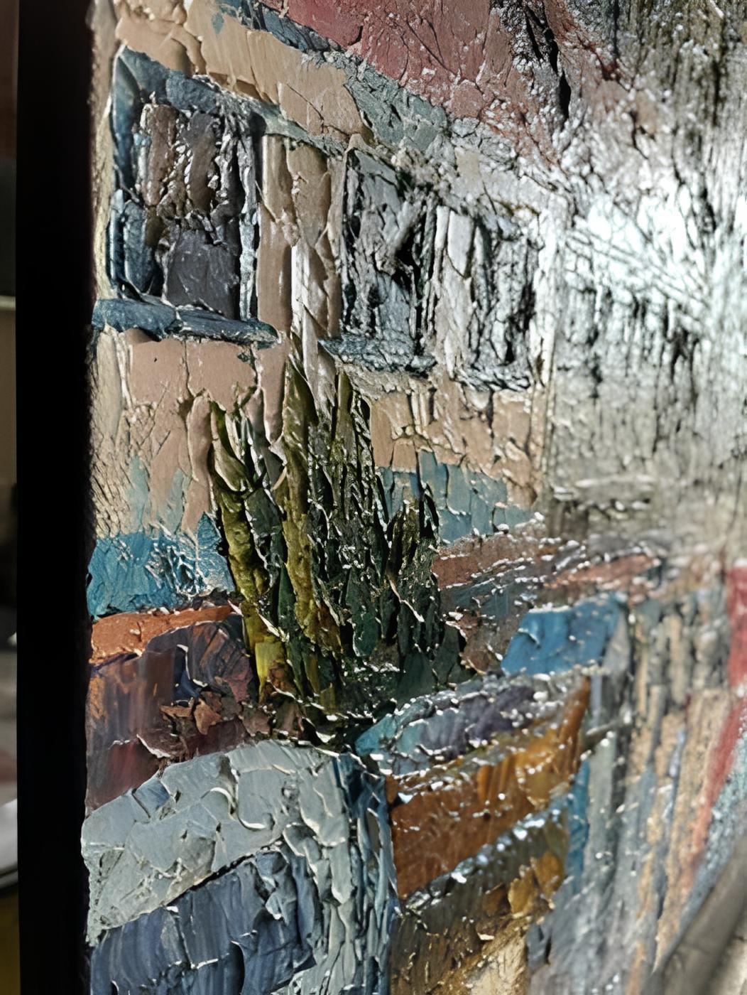In dieses Ölgemälde habe ich meine Faszination für das Zusammenspiel von Licht auf Architektur und Wasser gegossen. Ich habe mich bemüht, die Essenz einer ruhigen Hafenstadt einzufangen, in der lebendige Farben über die Leinwand tanzen und ein
