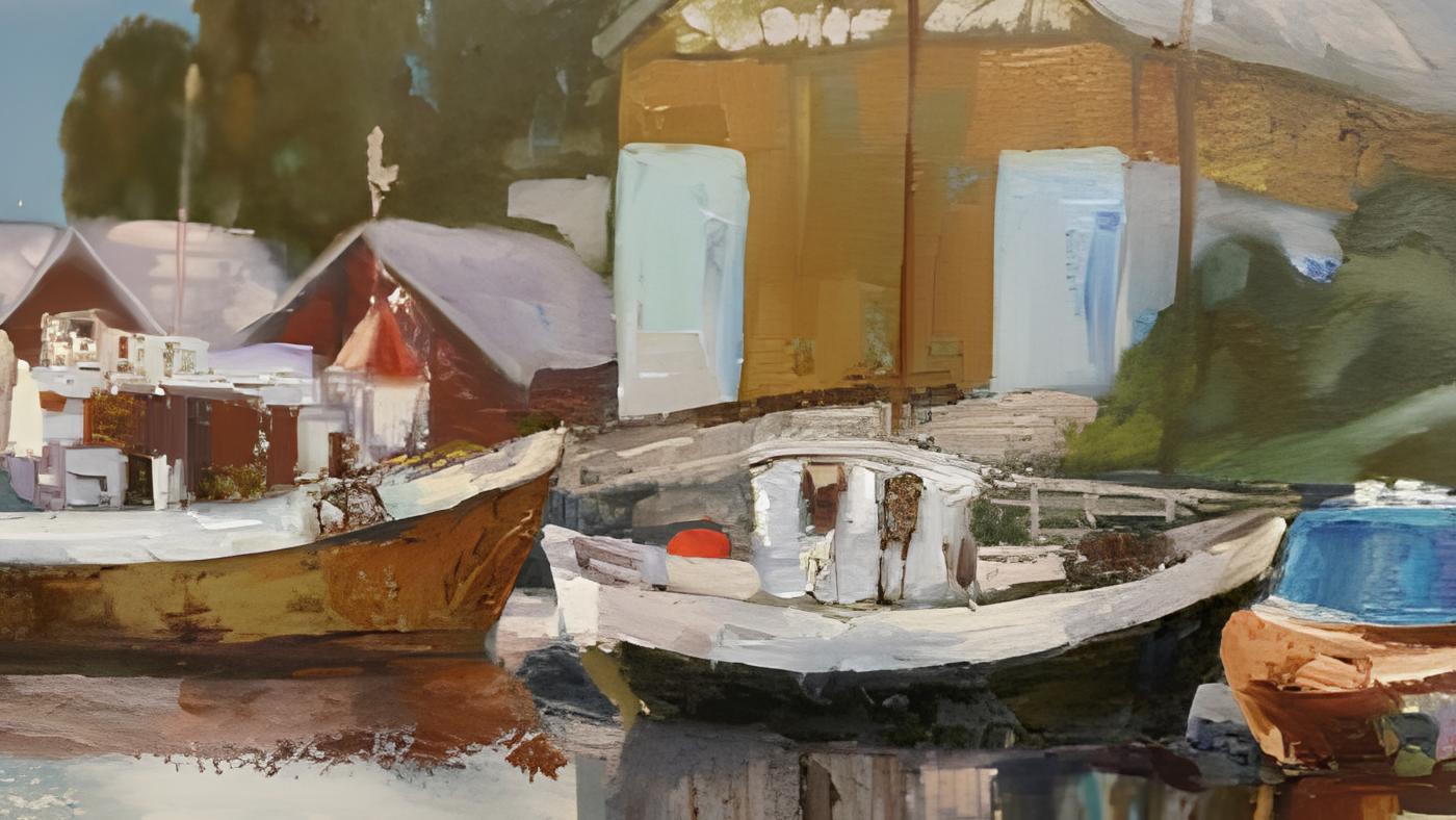 In this piece, I merged oil and ink to capture the serene yet dynamic essence of a coastal haven. Through an impressionistic touch, I aimed to evoke the tranquil rhythm of life by the water's edge. The vibrant strokes and soft hues are a dance of