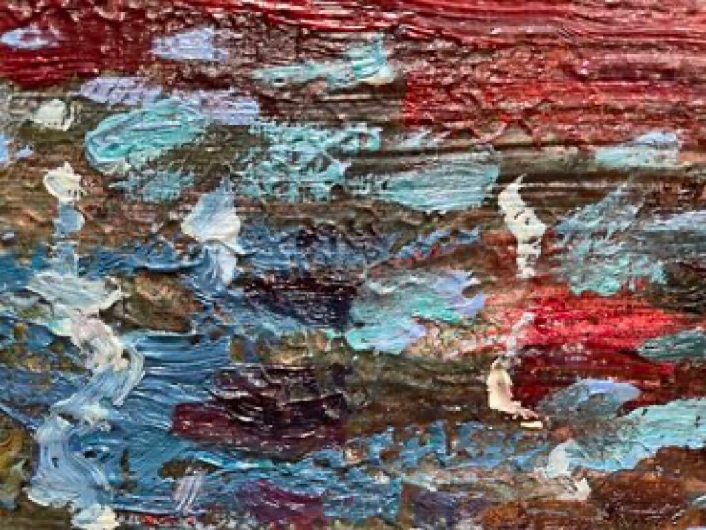 In this piece, I've infused the canvas with the vibrant essence of a bustling harbor, capturing the fluid dance of light on water and the rich tapestry of historic façades. My brushstrokes, alive with passion, weave a dreamlike atmosphere where the