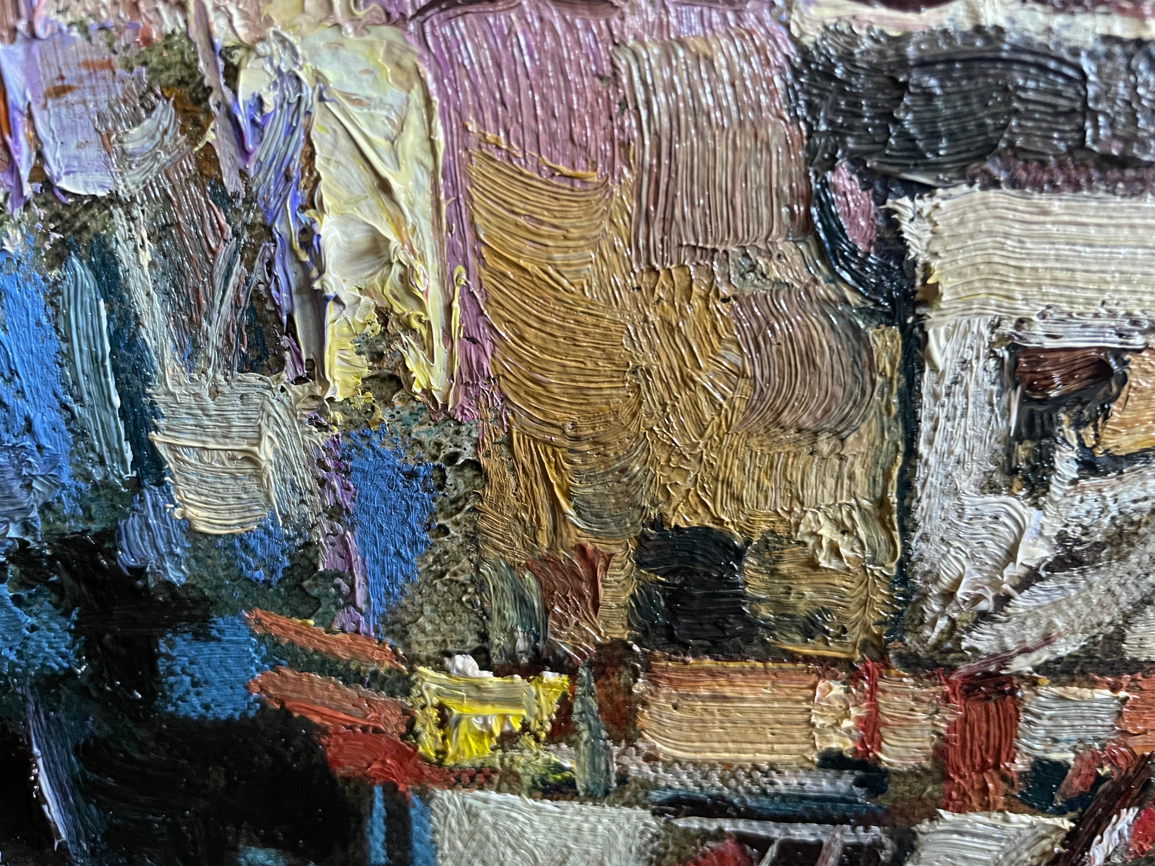 Colori di Henningsvær - Painting di Nadezda Stupina