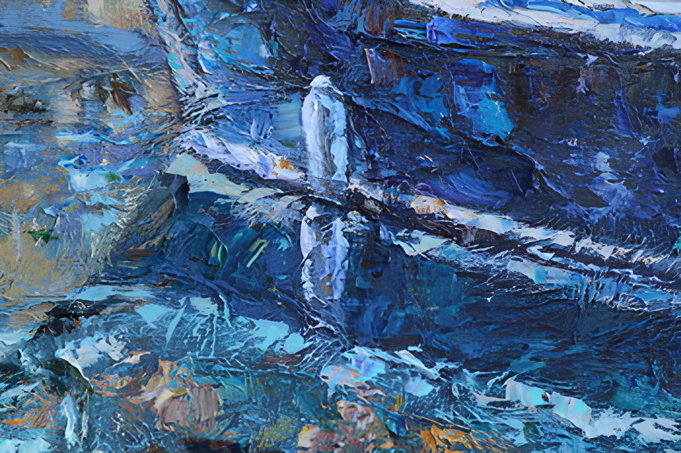 „Copenhagen.Spring morning“ Original  impressionistische Malerei. Impasto-Öl. – Painting von Nadezda Stupina