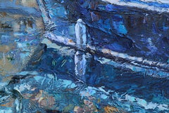 "Copenhagen.Spring morning" original  impressionistic painting. Impasto oil.