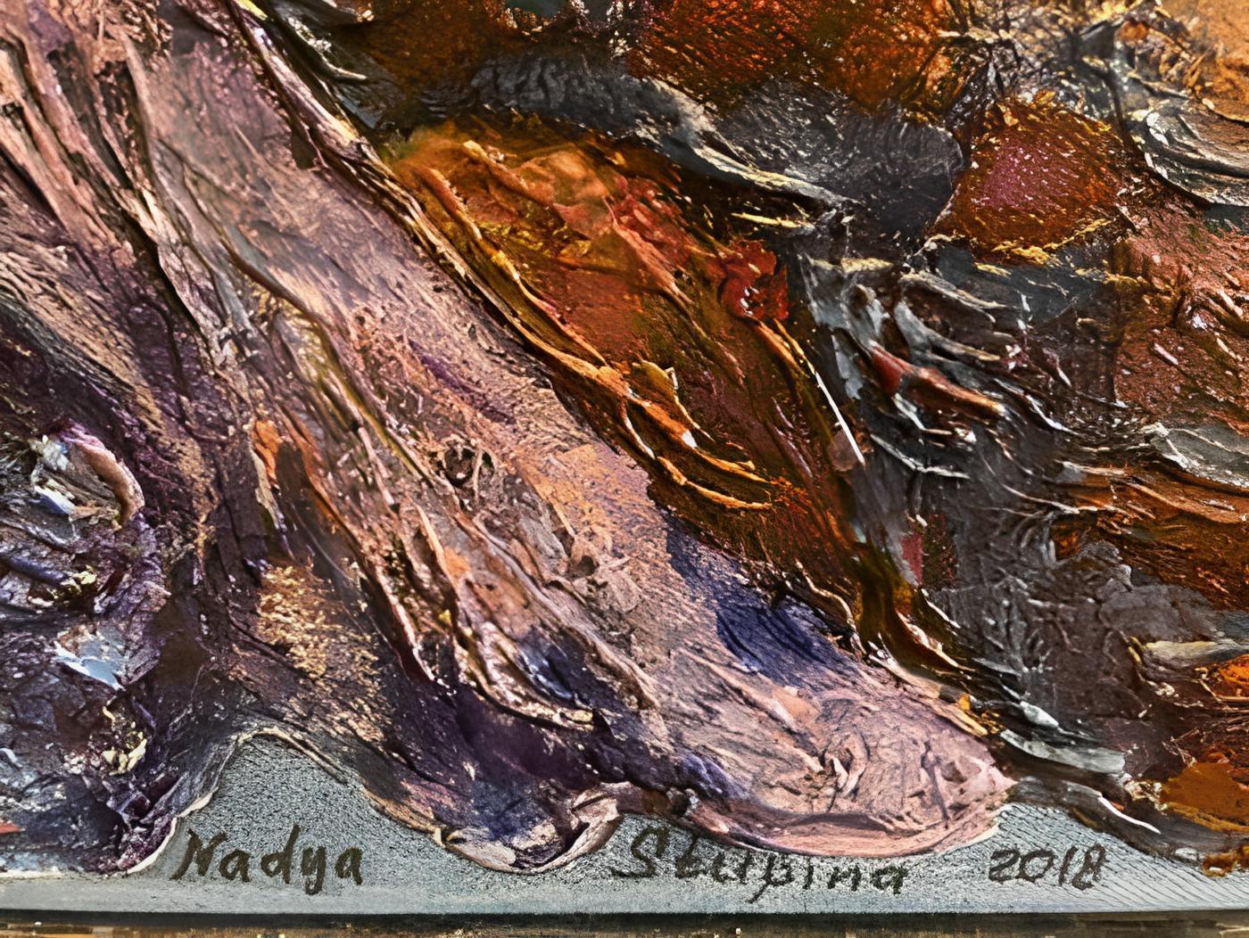Dans cette œuvre, je me suis efforcé de capturer l'énergie à la fois sereine et vibrante d'un hameau côtier au crépuscule. À l'aide d'acryliques, d'impressions en relief et d'encres, j'ai tissé des textures et des couleurs qui évoquent le charme