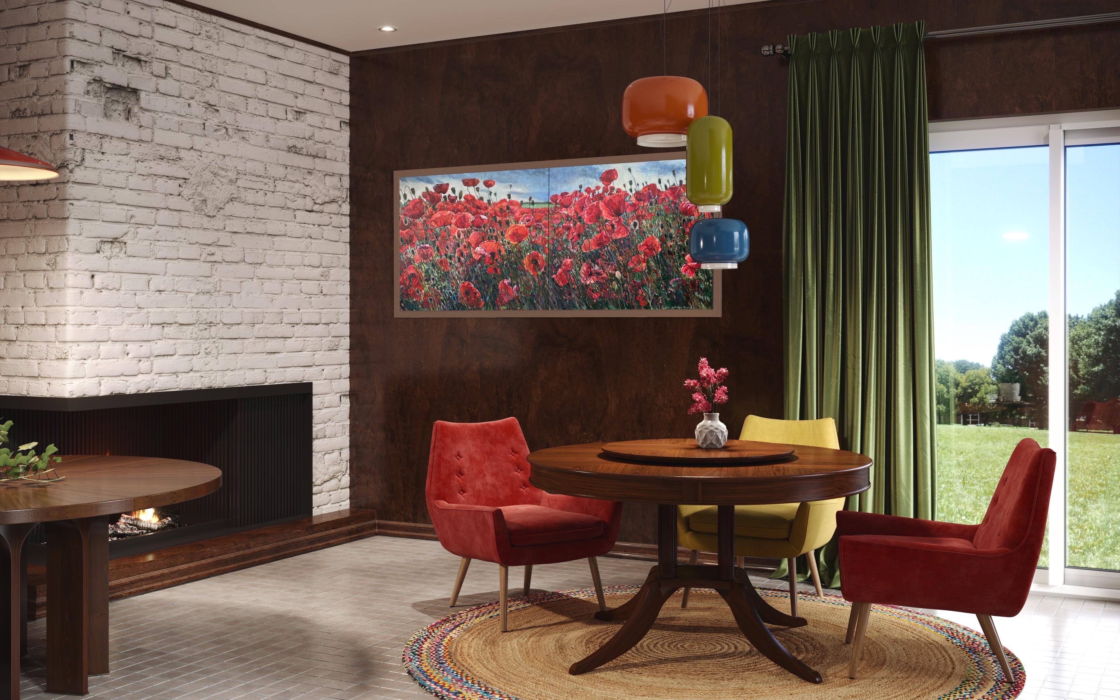 Diptych “Poppy field” For Sale 12