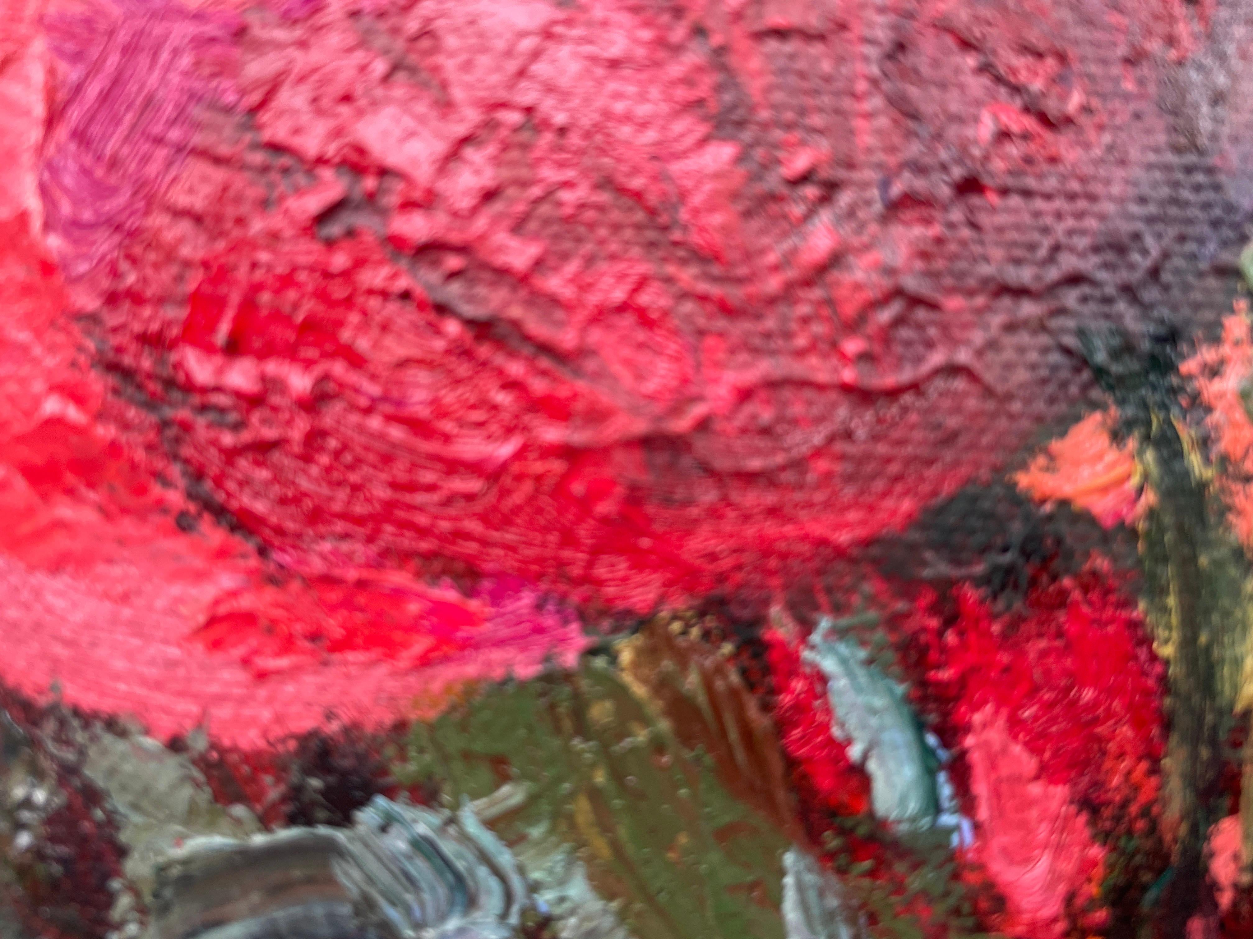 Diptych “Poppy field” - Post-Impressionist Painting by Nadezda Stupina