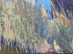 "Eckerö.Villaggio di pescatori". Paesaggio impressionistico originale. Piazza .