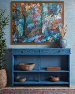 "Fairytale forest" Original semi-abstract painting Abstract expressionist works