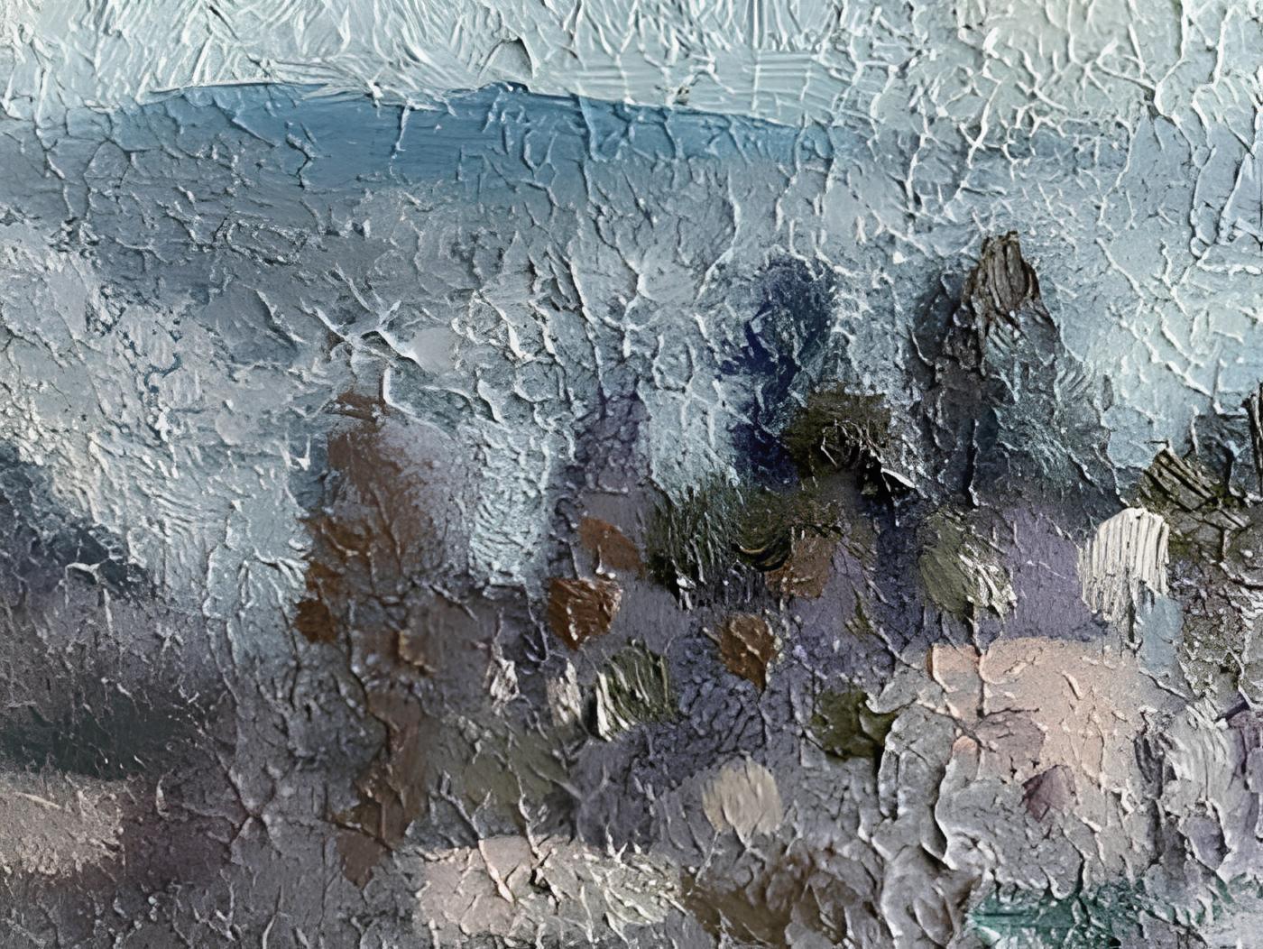 In this painting, I've captured a serene, misty morning using acrylics and oils, with impressionist brushstrokes that invite a gentle awakening. The soft interplay between the shadows and light evokes a sense of tranquility, while the warm, muted