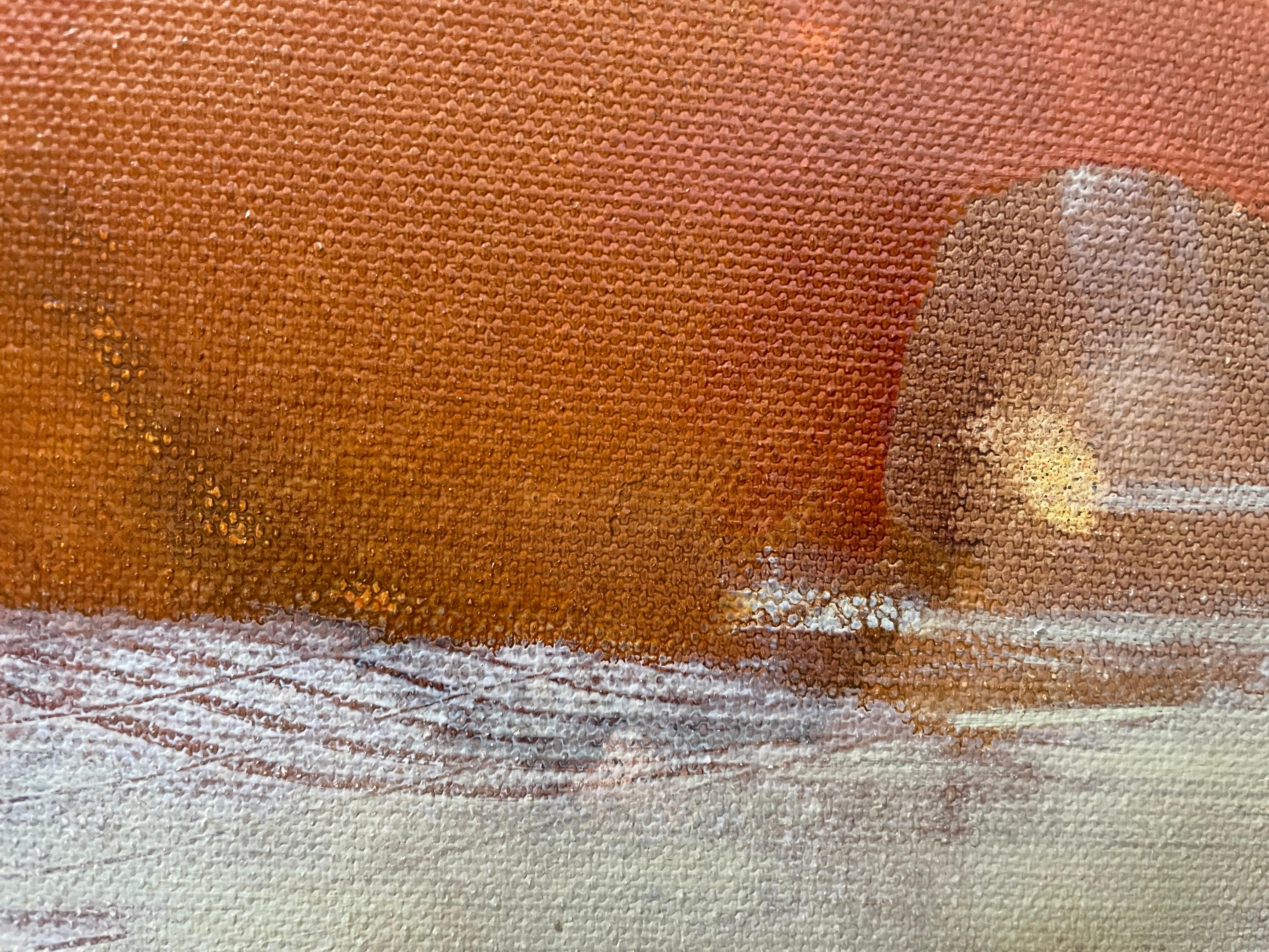 «Foxnews» Original abstract painting. Large horizontal. Warm shades. Home decor For Sale 6