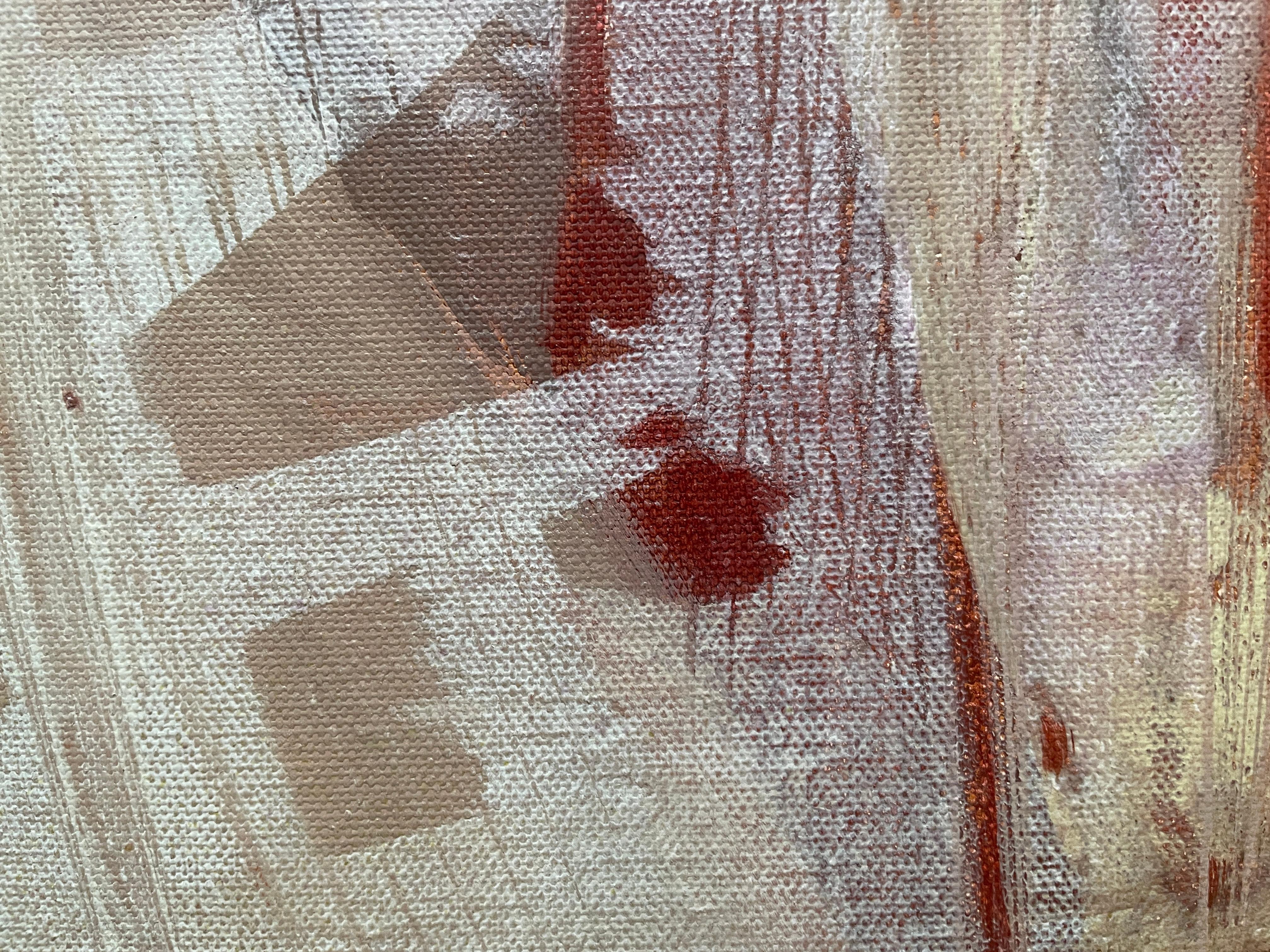 «Foxnews» Original abstract painting. Large horizontal. Warm shades. Home decor For Sale 8