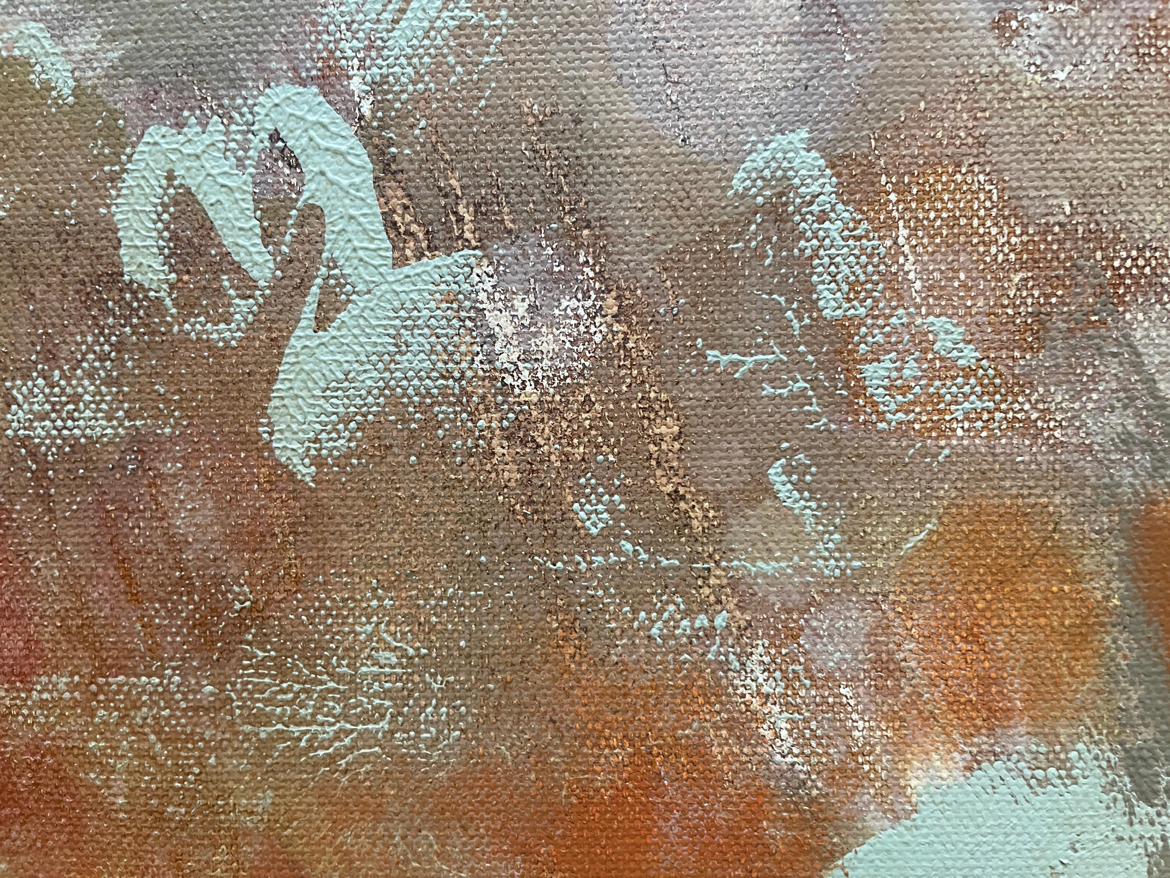 «Foxnews» Original abstract painting. Large horizontal. Warm shades. Home decor For Sale 4