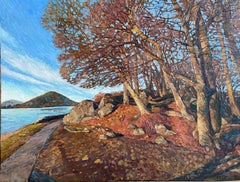 In den warmen Strahlen der Sonne X-Large impressionistische Landschaft .Impasto. Öl.