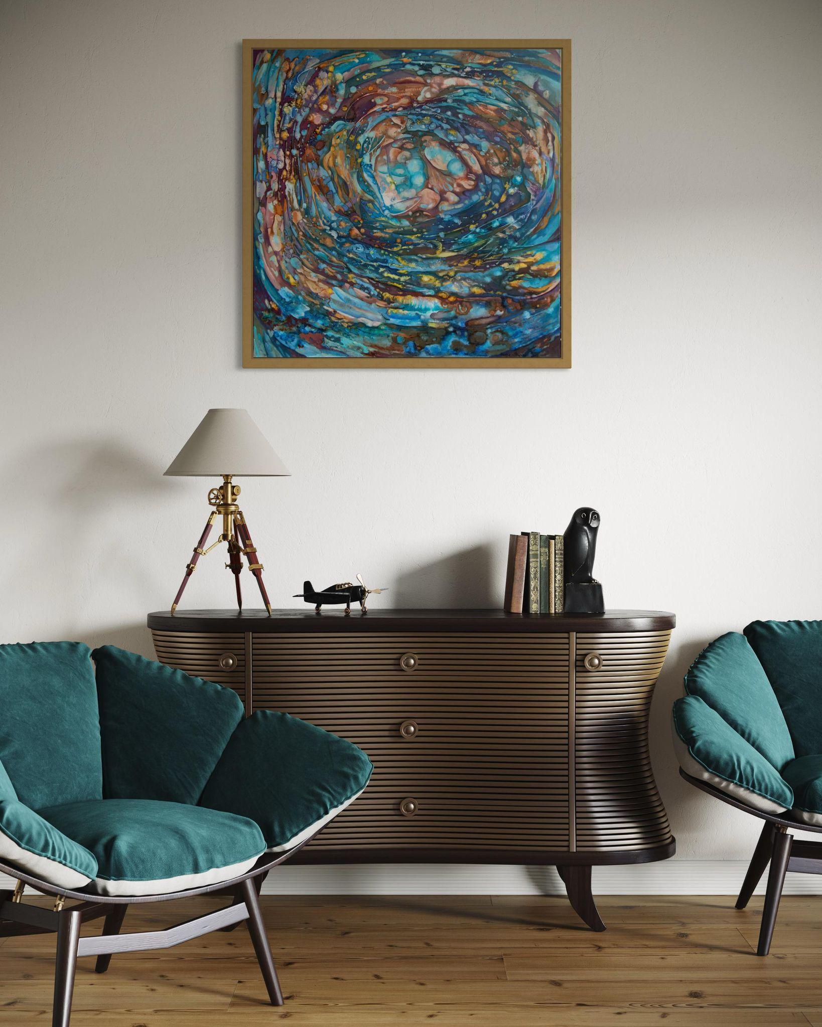 Viaggio - Abstract Painting Grigio di Nadezda Stupina