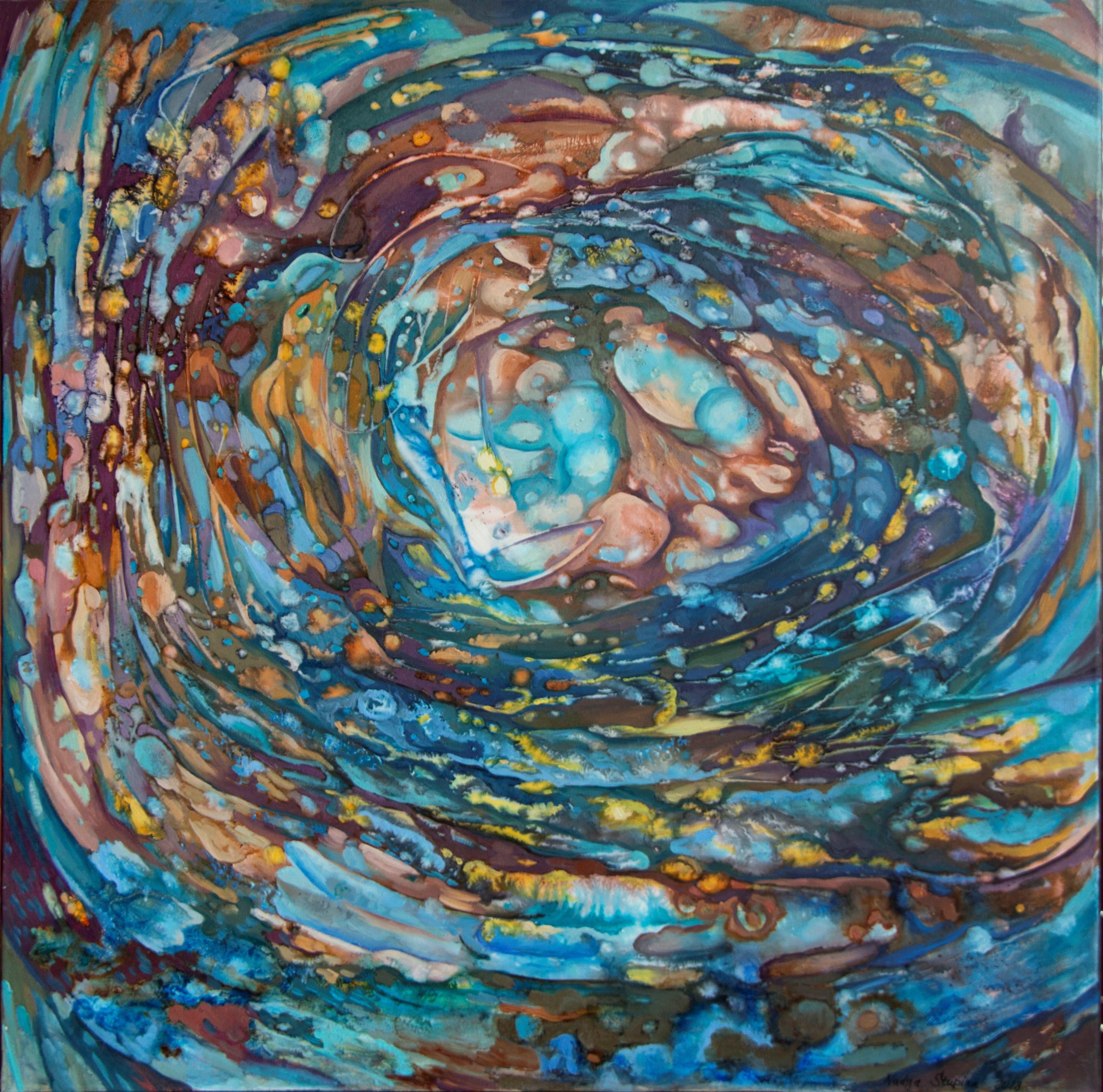 "Journey" Original large abstract painting  Square  Abstract expressionist works