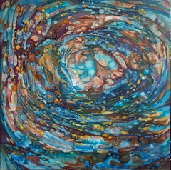 "Journey" Original large abstract painting  Square  Abstract expressionist works