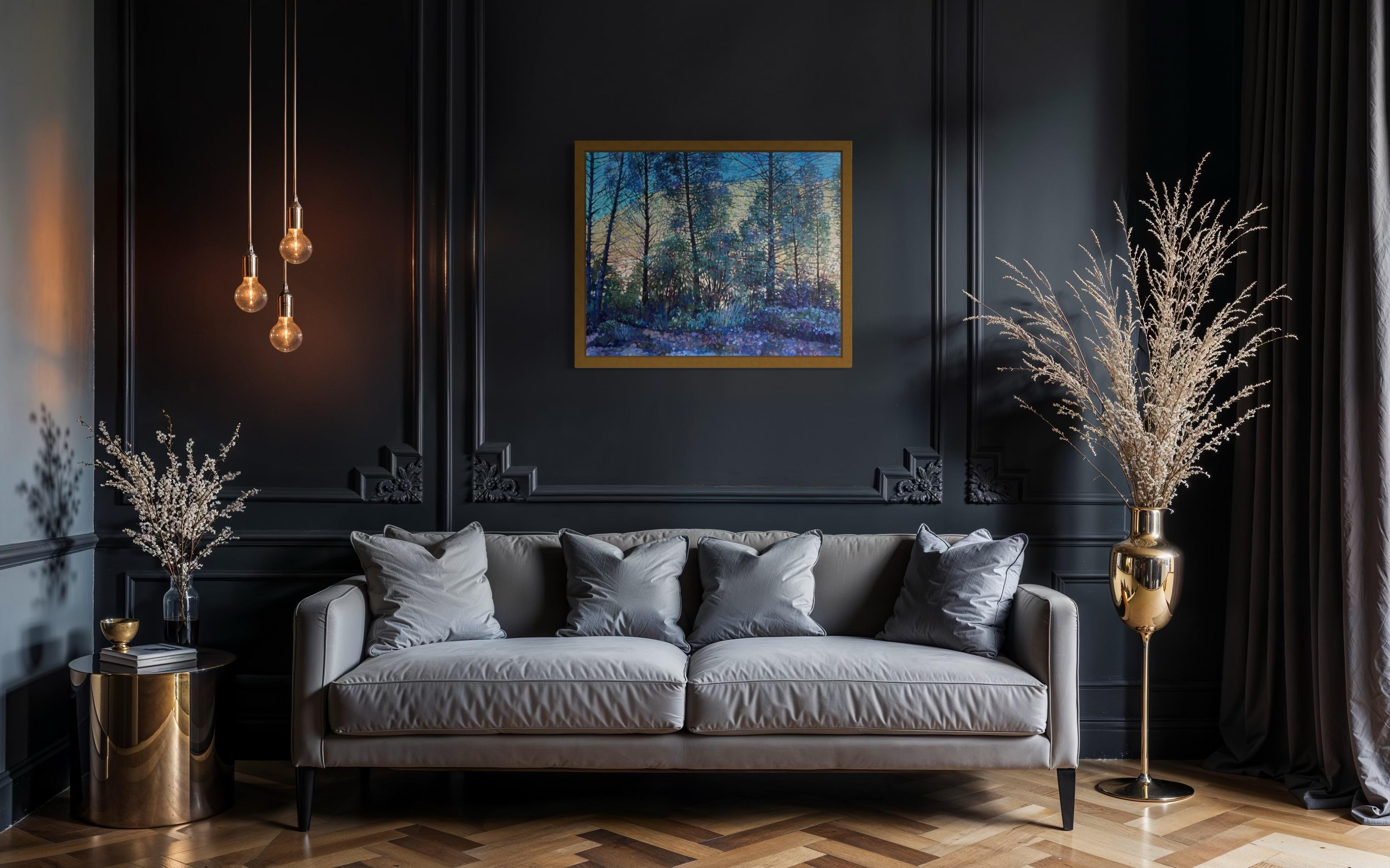 „Spitzen der französischen Alpen“ Original impressionistische Landschaft. Großes Ölgemälde im Angebot 5