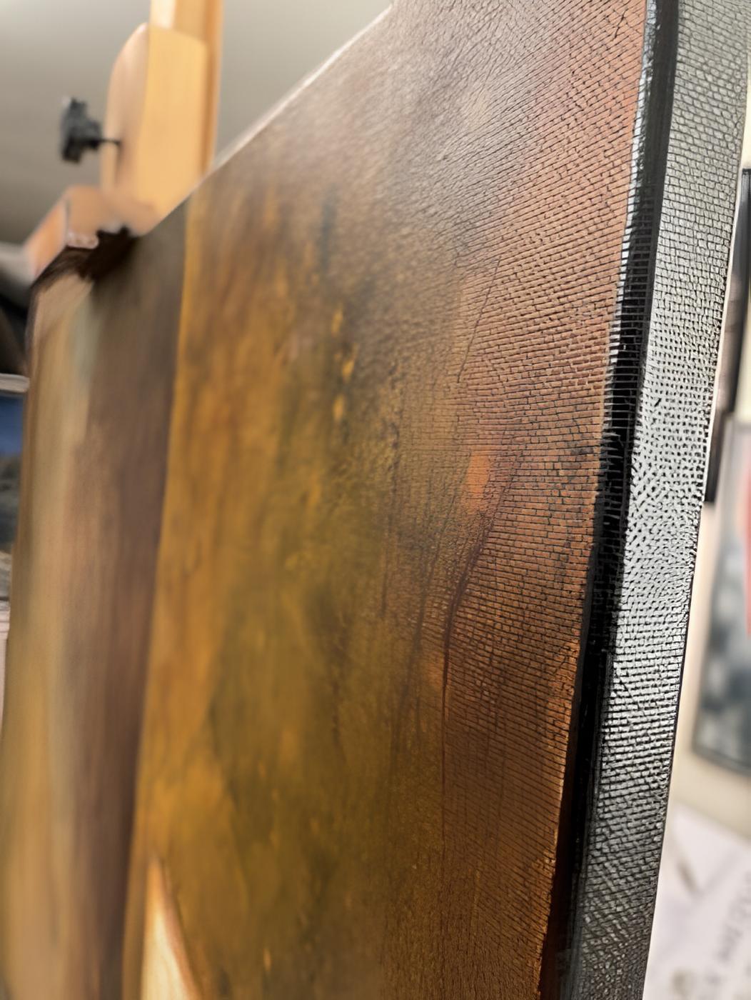 Crafted with delicate brushstrokes in oil, my work captures a timeless moment of introspection and stillness. It embodies the deep connection with one's inner self, exploring the complexity of human emotions through the figure's gaze. The rich,