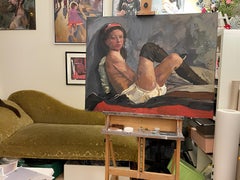 "Model Charlotte" Original impresionista .Desnudos a través de soportes