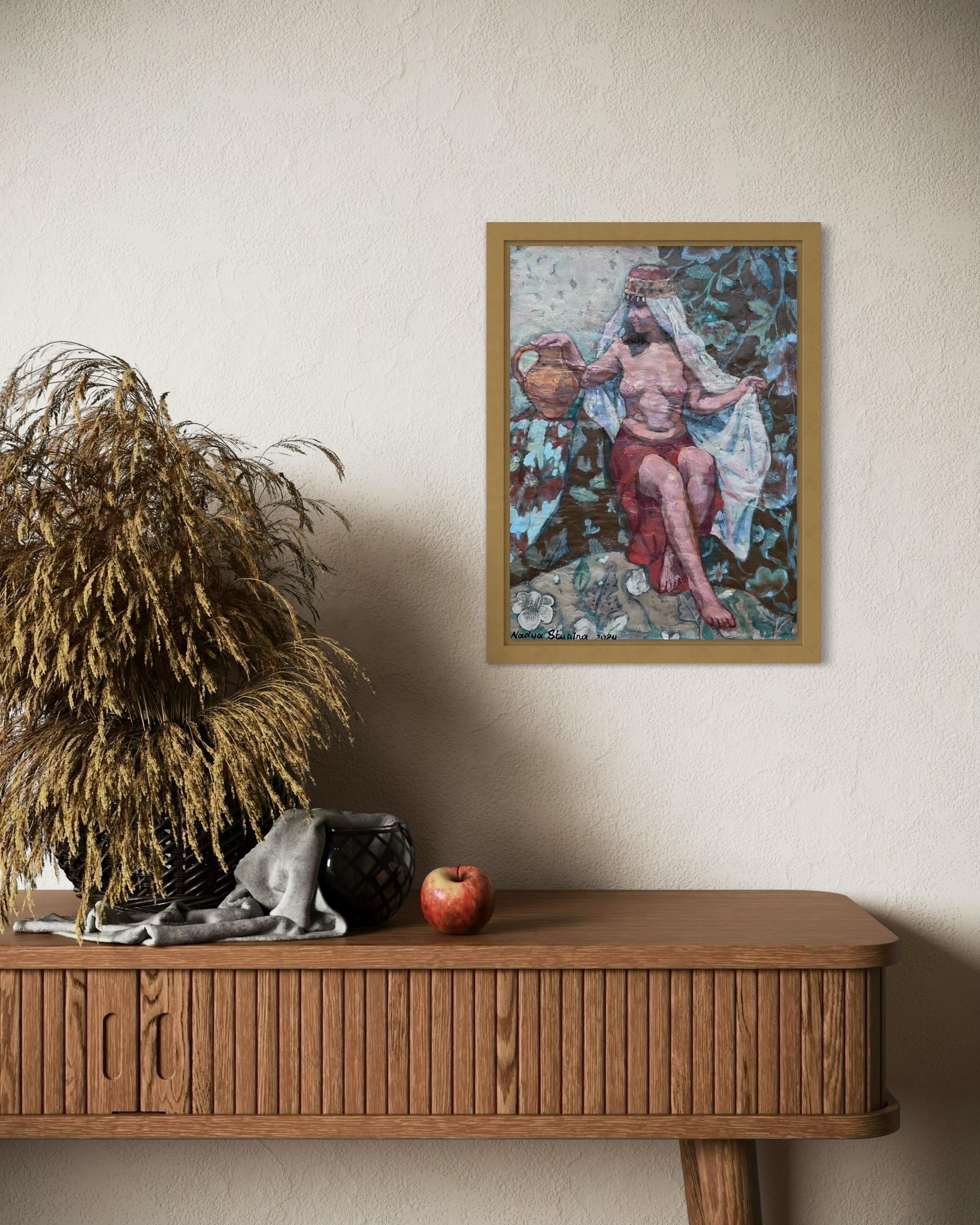 Modello in stile orientale - Painting Fauvismo di Nadezda Stupina