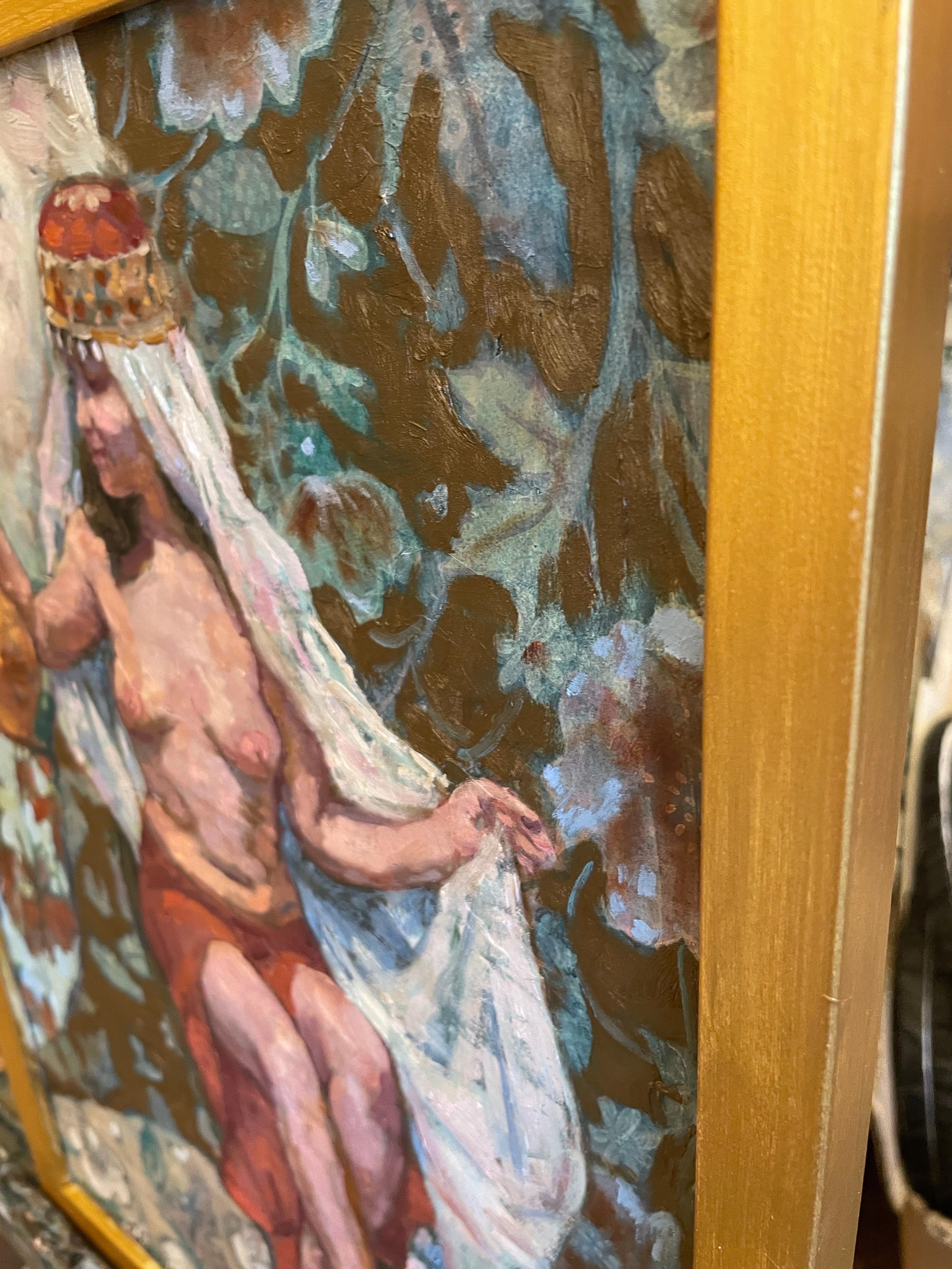Modello in stile orientale - Nude Painting Marrone di Nadezda Stupina