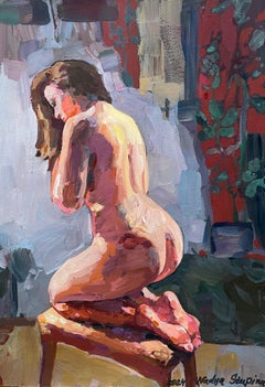 Model in the studio