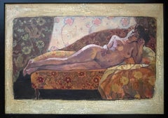 «Morris’s lover 3»  Nude, human body, impressionistic ,  Vintage flare, oil.
