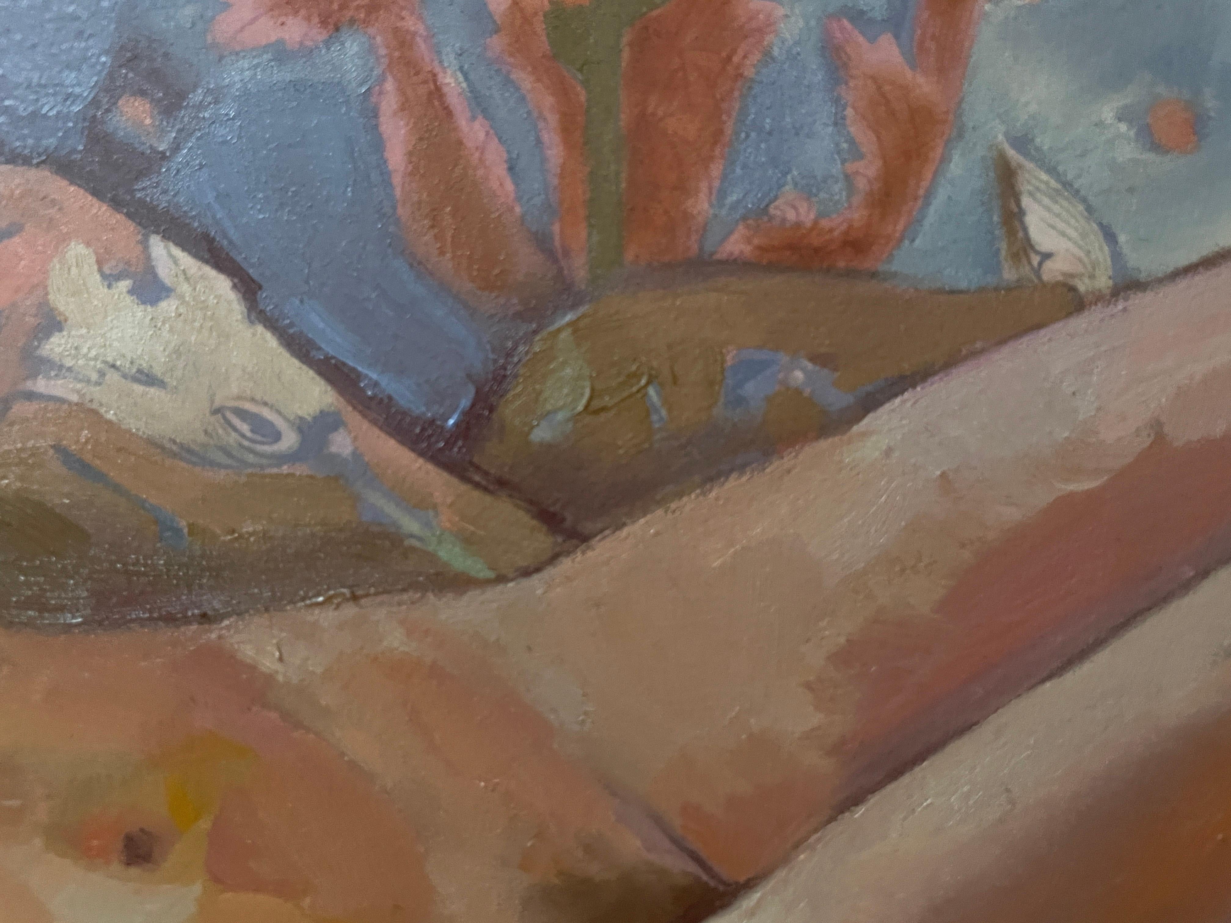 Amante de Morris - Nude Painting Marrón de Nadezda Stupina
