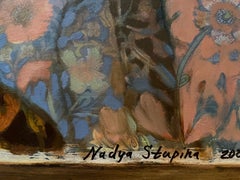 "Morris' Geliebte" - Original Akt in Öl  Malerei auf Holz .Akte in verschiedenen Medien