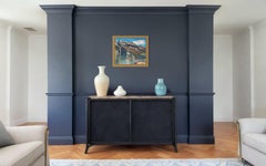 “Mountain reflections at Walensee lake” Original impressionistic landscape.